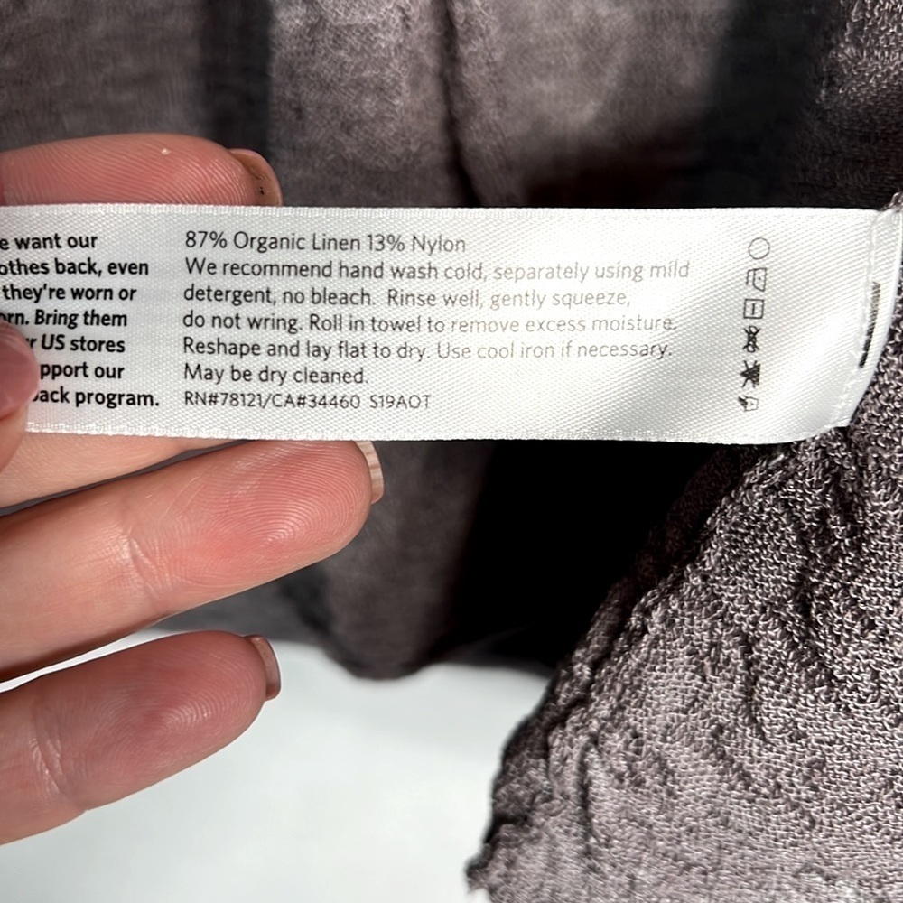 Eileen Fisher Open Front Organic Linen Cardigan size S/P - Picture 3 of 5